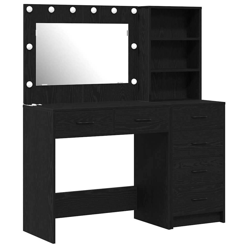Toaletni stol Crna 78.5 x 41 x 135 cm Konstruirano drvo