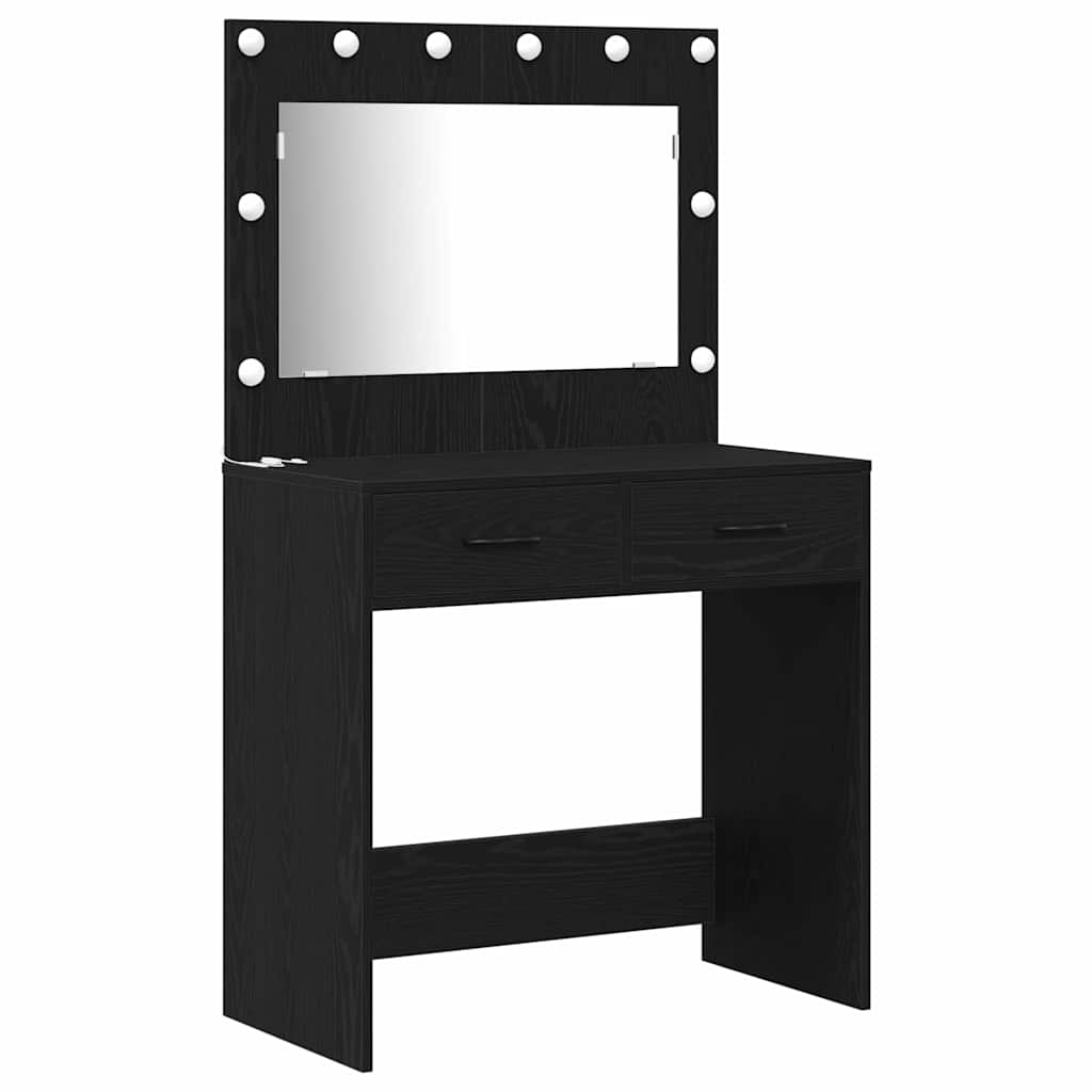 Toaletni stol Crna 78.5 x 41 x 135 cm Konstruirano drvo