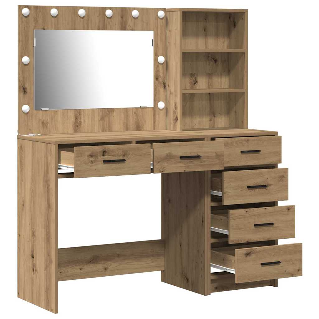 Toaletni stol 2 pcs Smeđa 78.5 x 41 x 135 cm Konstruirano drvo