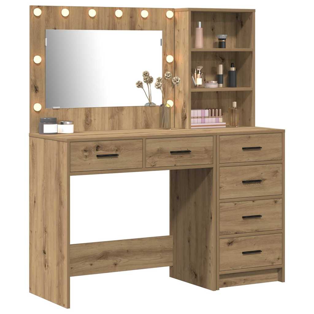 Toaletni stol 2 pcs Smeđa 78.5 x 41 x 135 cm Konstruirano drvo