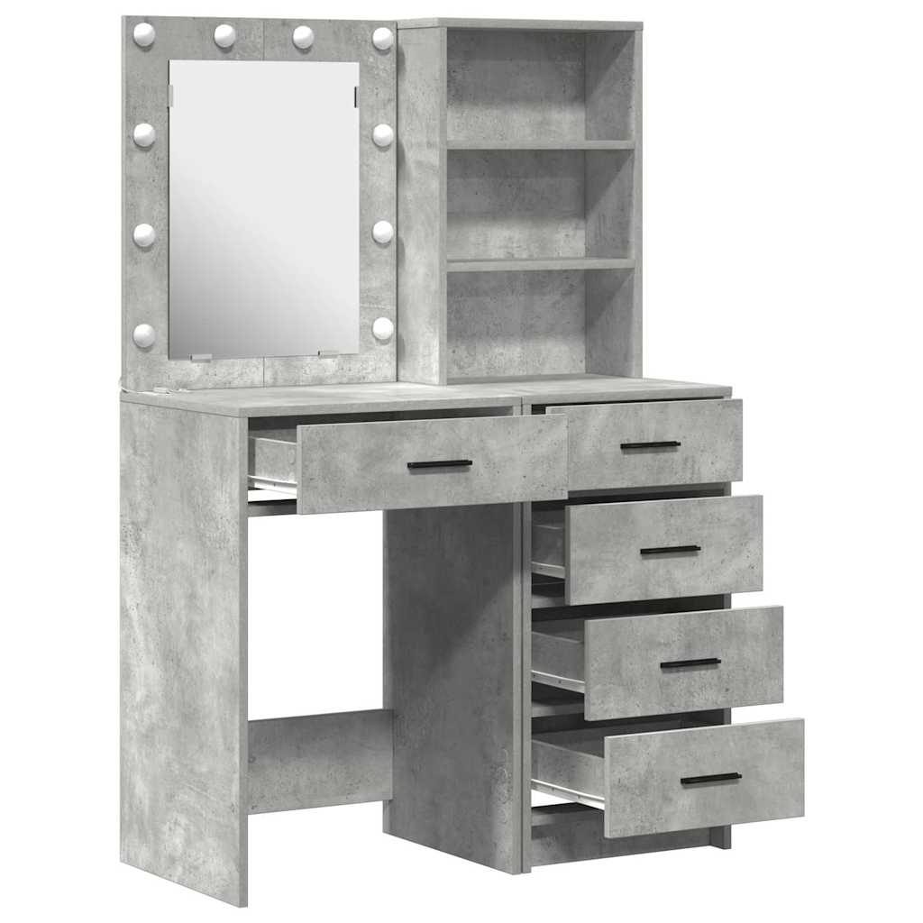 Toaletni stol 2 pcs Siva 50 x 41 x 135 cm Konstruirano drvo