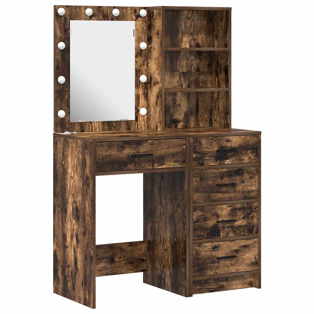 Toaletni stol 2 pcs Smeđa 50 x 41 x 135 cm Konstruirano drvo