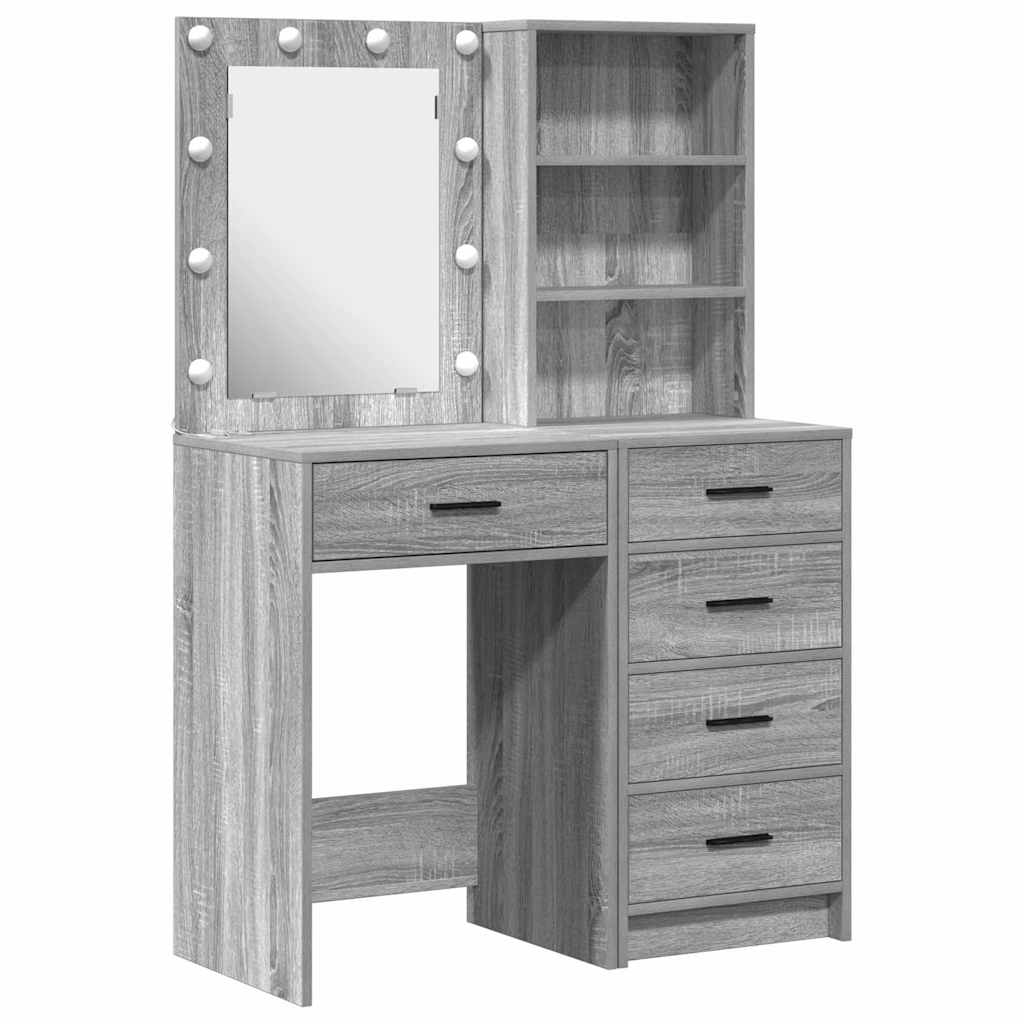 Toaletni stol 2 pcs Siva 50 x 41 x 135 cm Konstruirano drvo