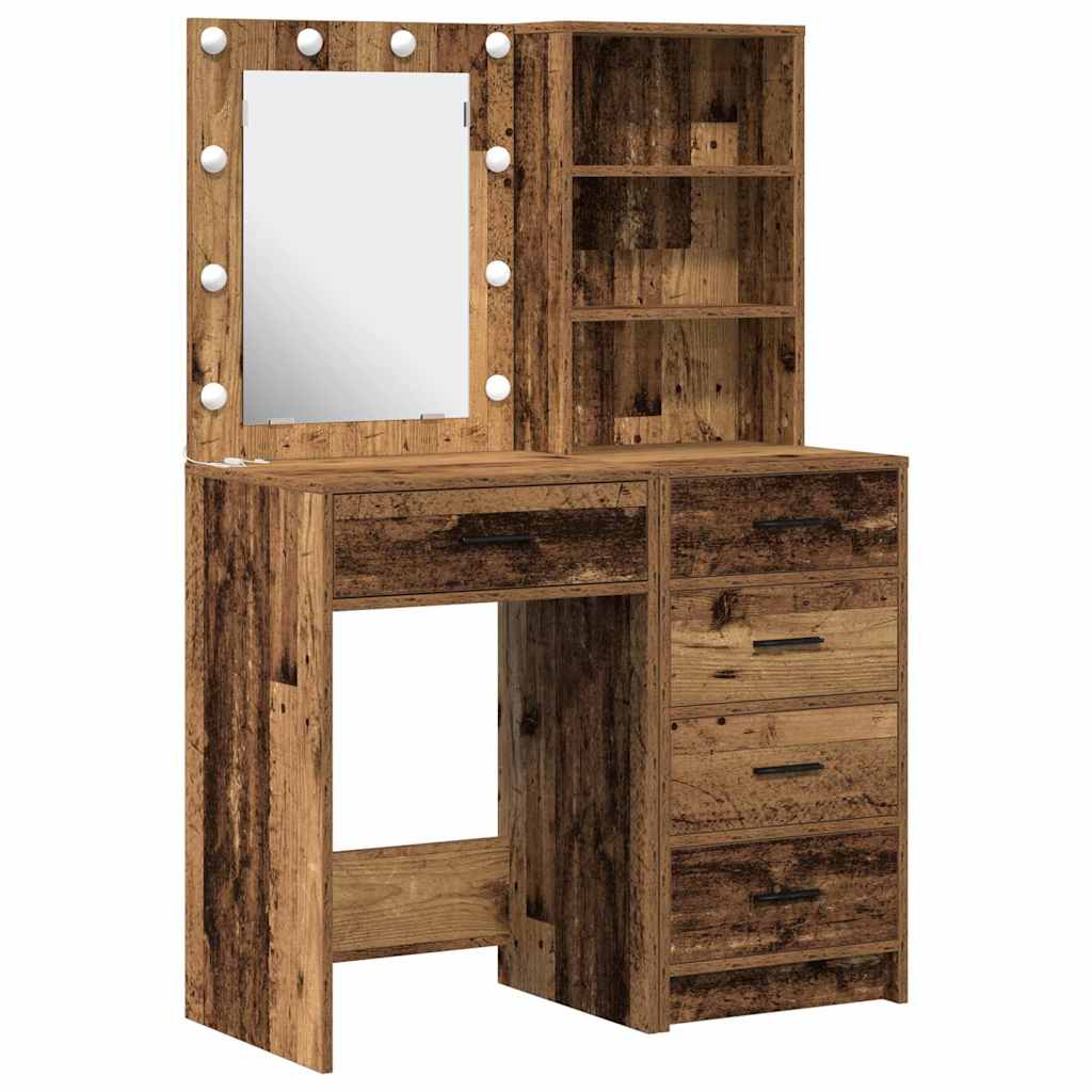 Toaletni stol 2 pcs Smeđa 50 x 41 x 135 cm Konstruirano drvo