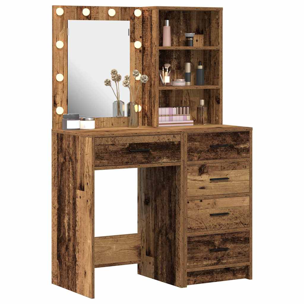 Toaletni stol 2 pcs Smeđa 50 x 41 x 135 cm Konstruirano drvo