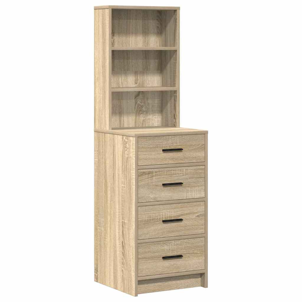 Toaletni stol s ladicama 3 pcs Sonoma hrast Konstruirano drvo