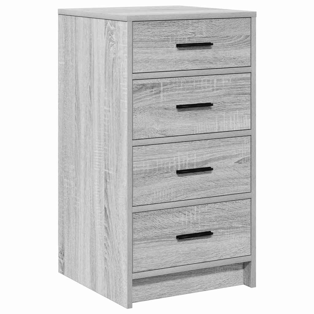 Toaletni stol s zrcalnim svjetlima 3 pcs Siva Konstruirano drvo