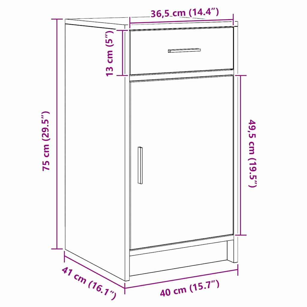 Toaletni stol 2 pcs Smeđa 40 x 41 x 75 cm Konstruirano drvo