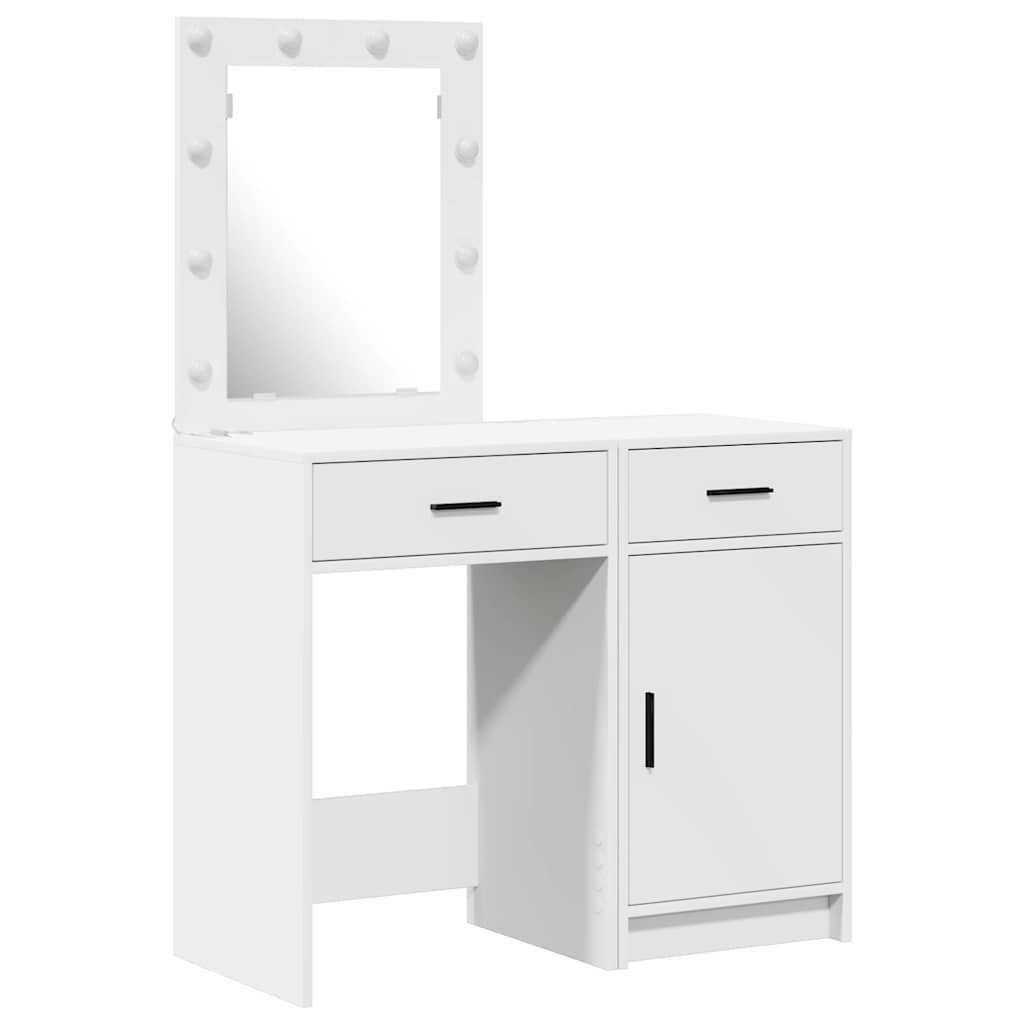 Toaletni stol 2 pcs Bijelo 50 x 41 x 135 cm Konstruirano drvo