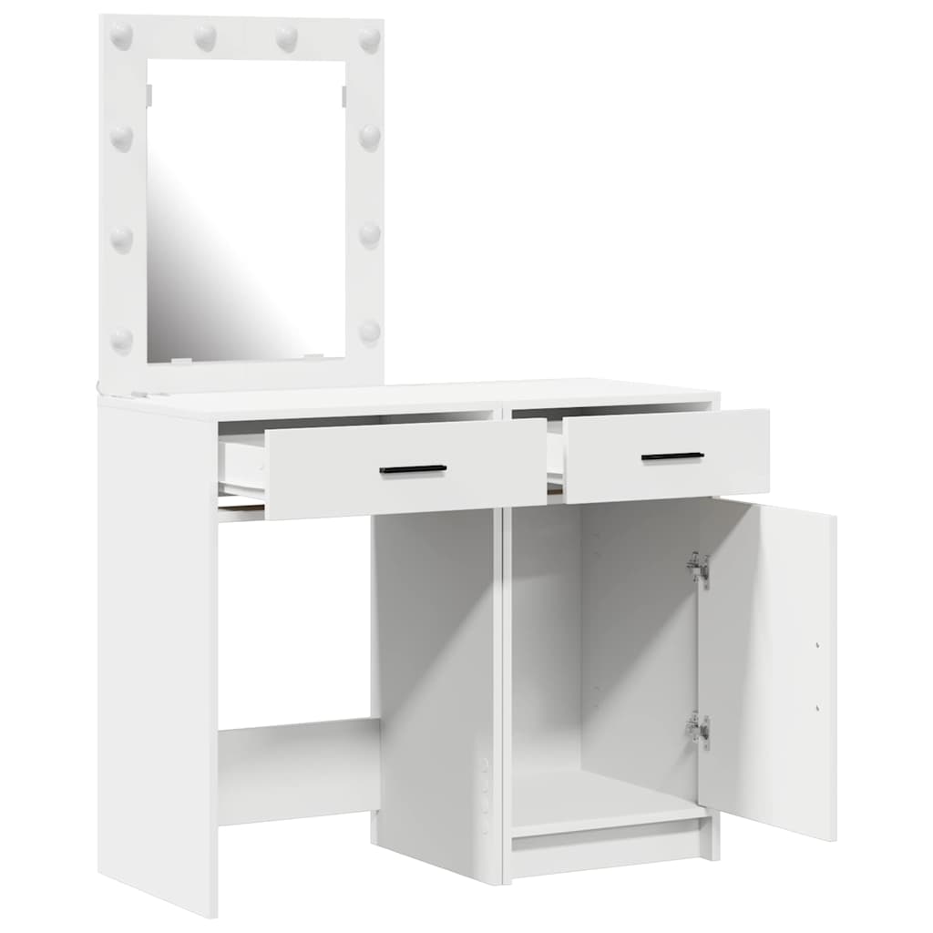 Toaletni stol 2 pcs Bijelo 50 x 41 x 135 cm Konstruirano drvo