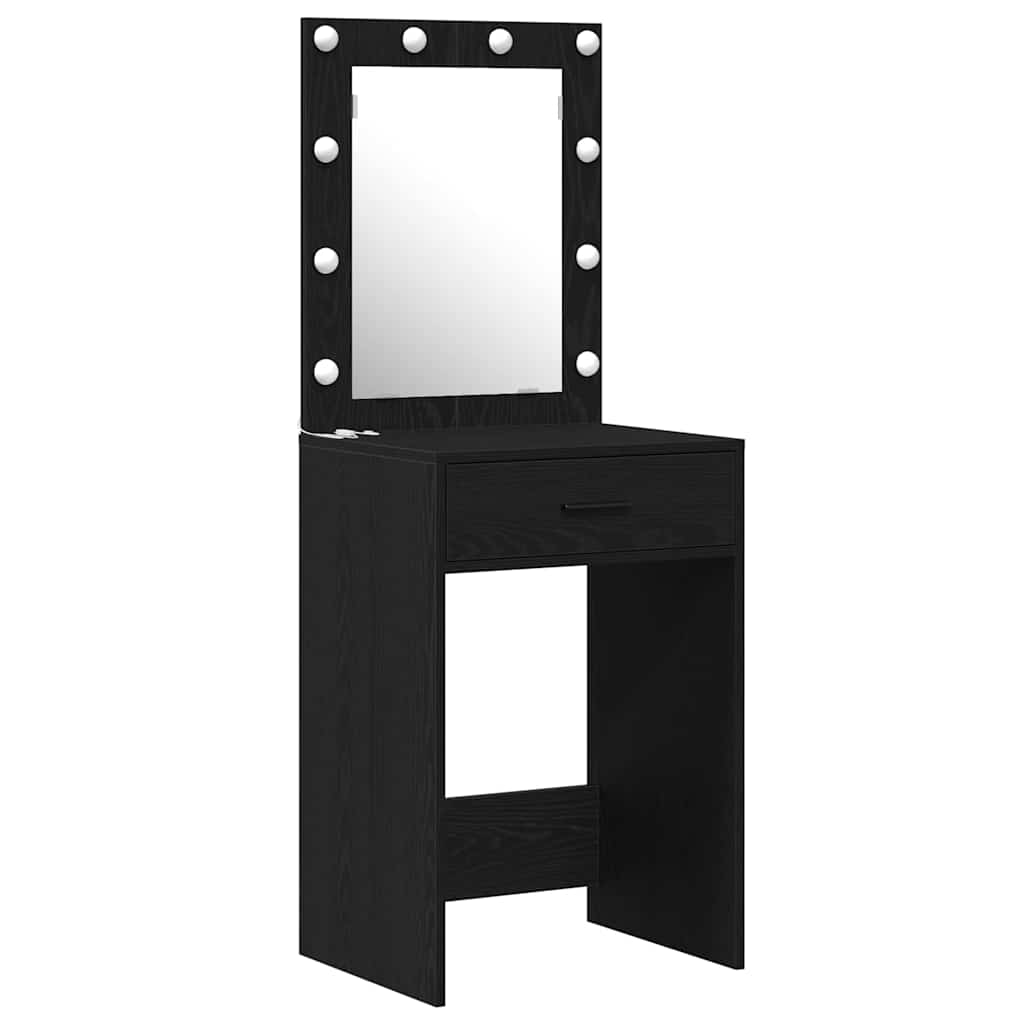 Toaletni stol 2 pcs Crna 50 x 41 x 135 cm Konstruirano drvo