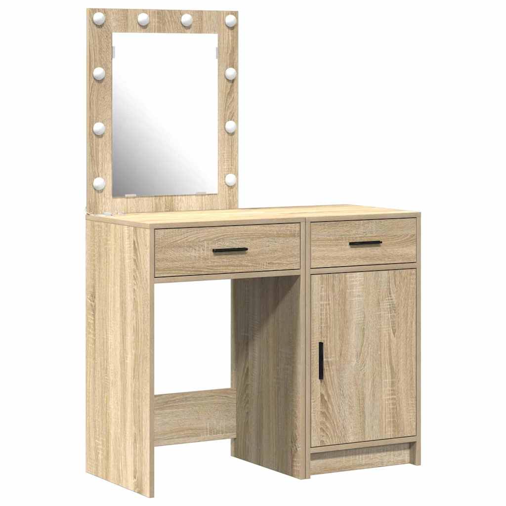 Toaletni stol 2 pcs 50 x 41 x 135 cm Konstruirano drvo