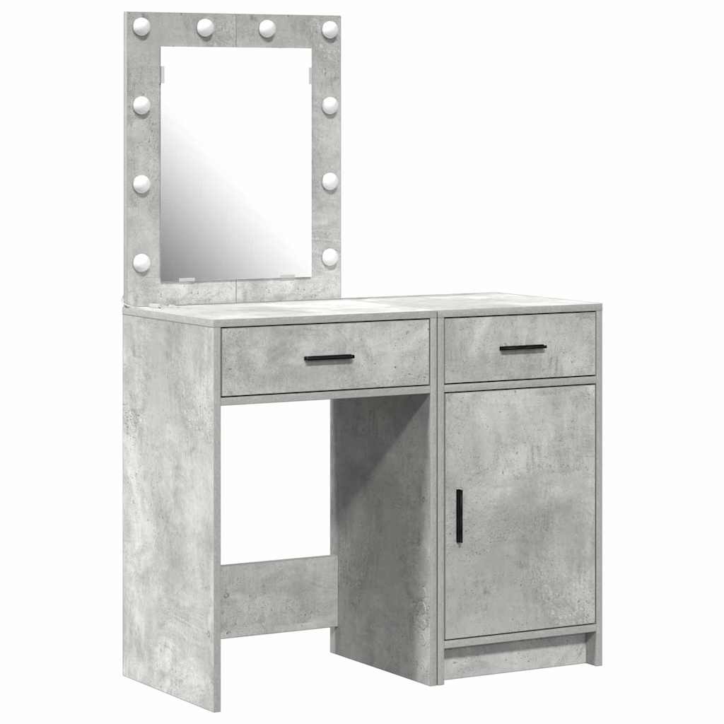 Toaletni stol 2 pcs Siva 50 x 41 x 135 cm Konstruirano drvo