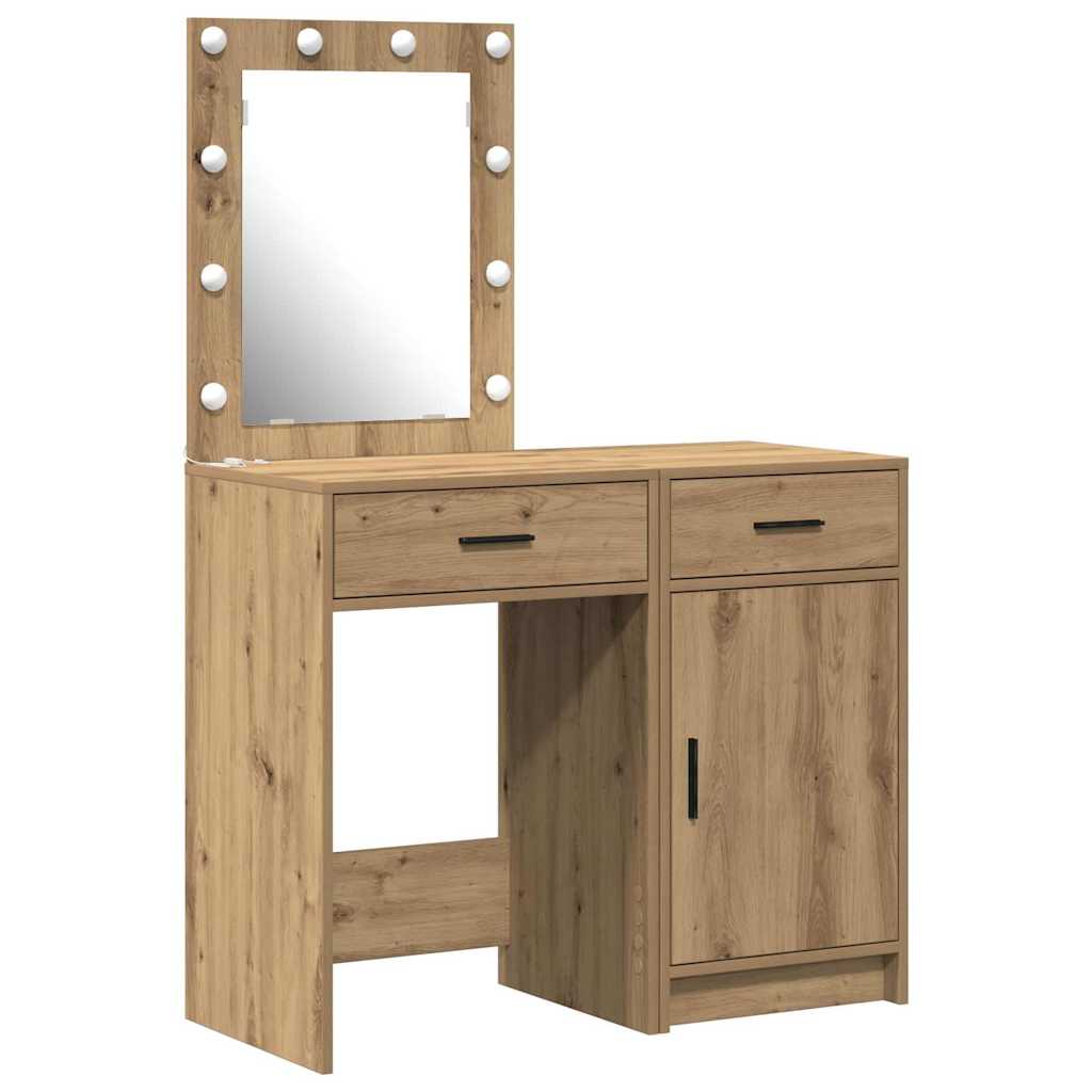 Toaletni stol 2 pcs 50 x 41 x 135 cm Konstruirano drvo