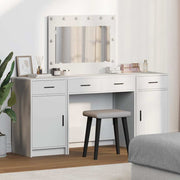Toaletni stol s ladicama 3 pcs Bijelo Konstruirano drvo