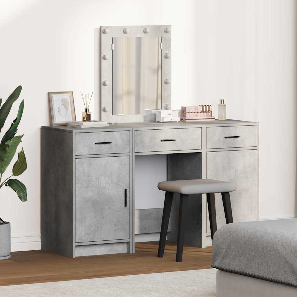 Toaletni stol s vratima Siva 50 x 41 x 135 cm Konstruirano drvo