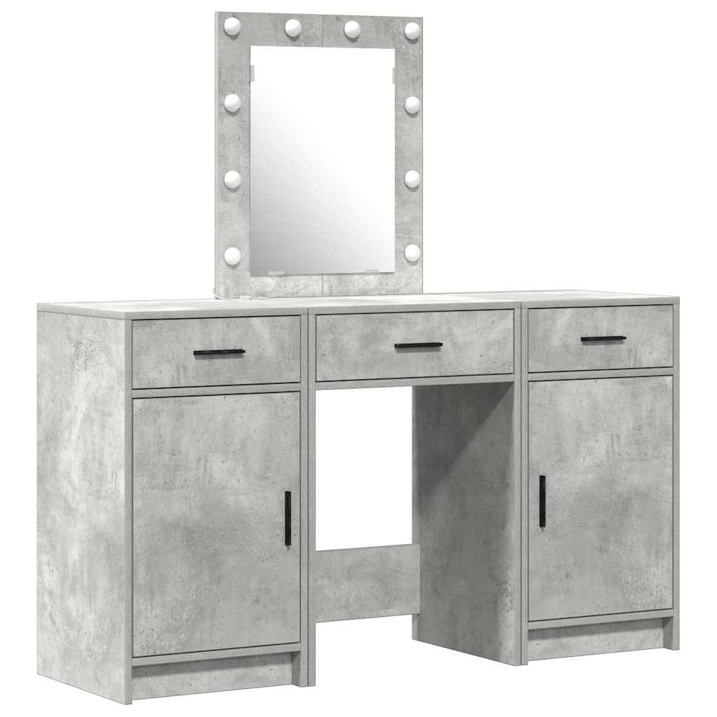 Toaletni stol s vratima Siva 50 x 41 x 135 cm Konstruirano drvo