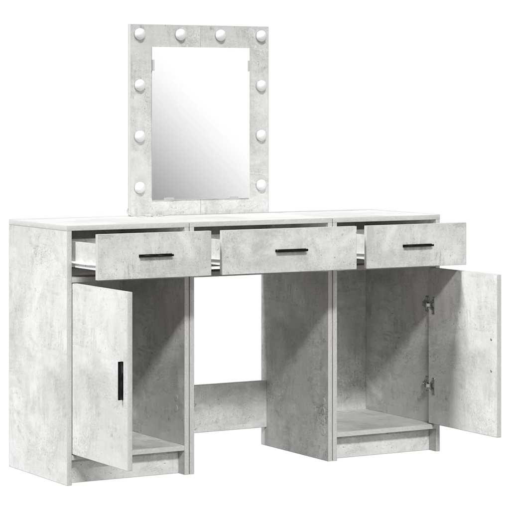 Toaletni stol s vratima Siva 50 x 41 x 135 cm Konstruirano drvo