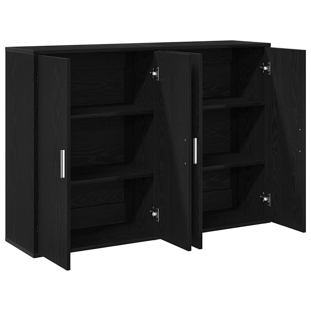 Kreveta 2 pcs Crni hrast 60 x 31 x 84 cm Konstruirano drvo