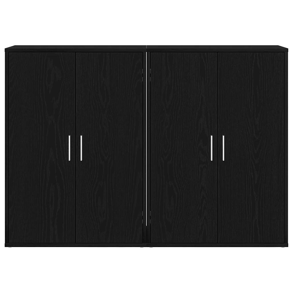 Kreveta 2 pcs Crni hrast 60 x 31 x 84 cm Konstruirano drvo