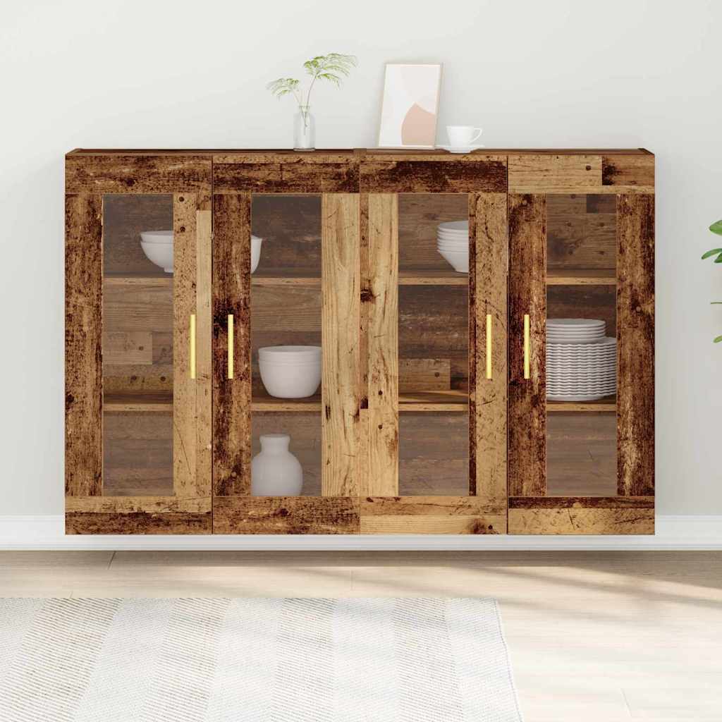 Zidni ormari 2 pcs Staro drvo 69,5 x 34 x 90 cm
