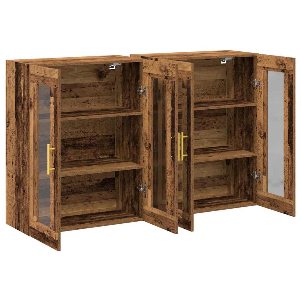 Zidni ormari 2 pcs Staro drvo 69,5 x 34 x 90 cm