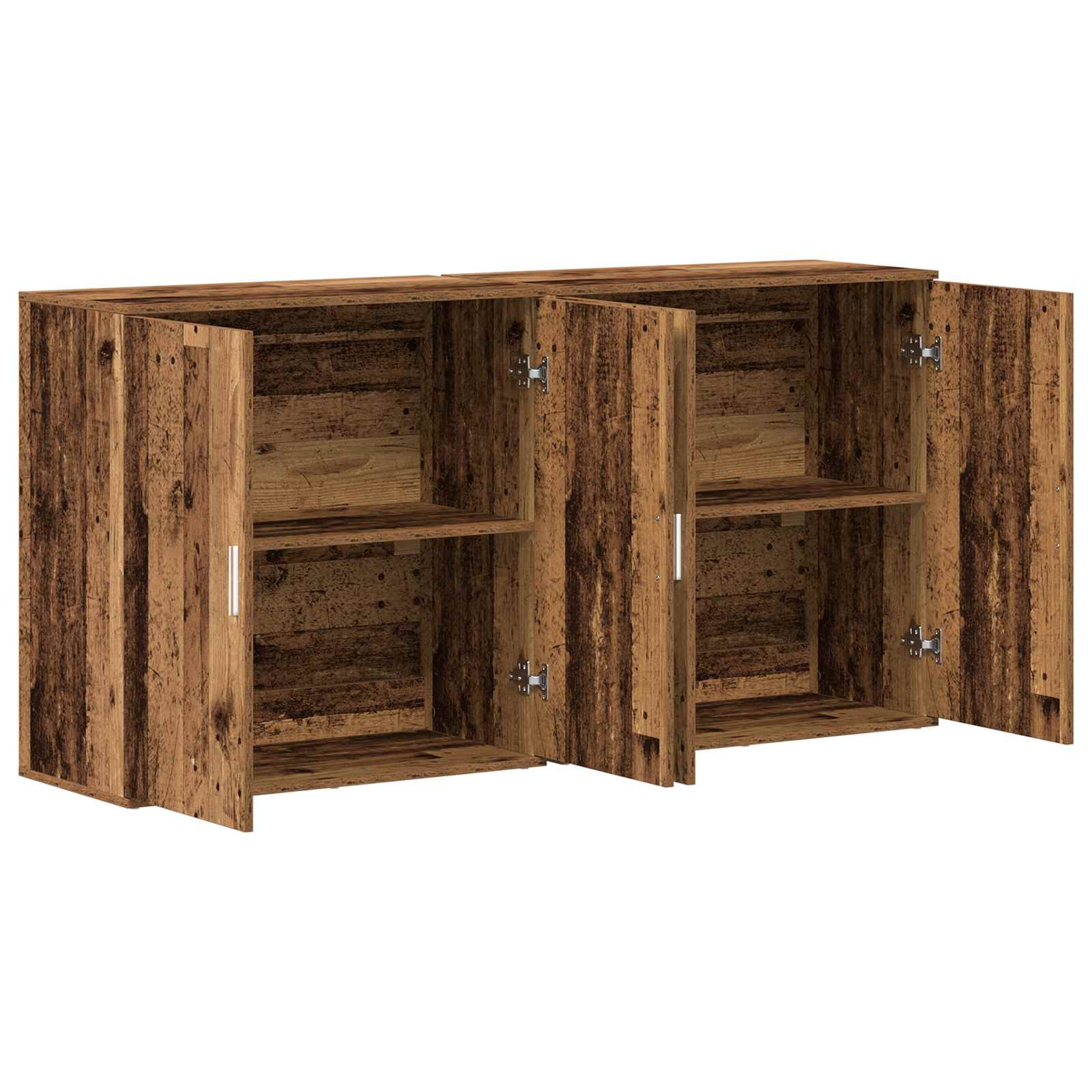 Kreveta 2 pcs Staro drvo 79 x 38 x 80 cm Konstruirano drvo