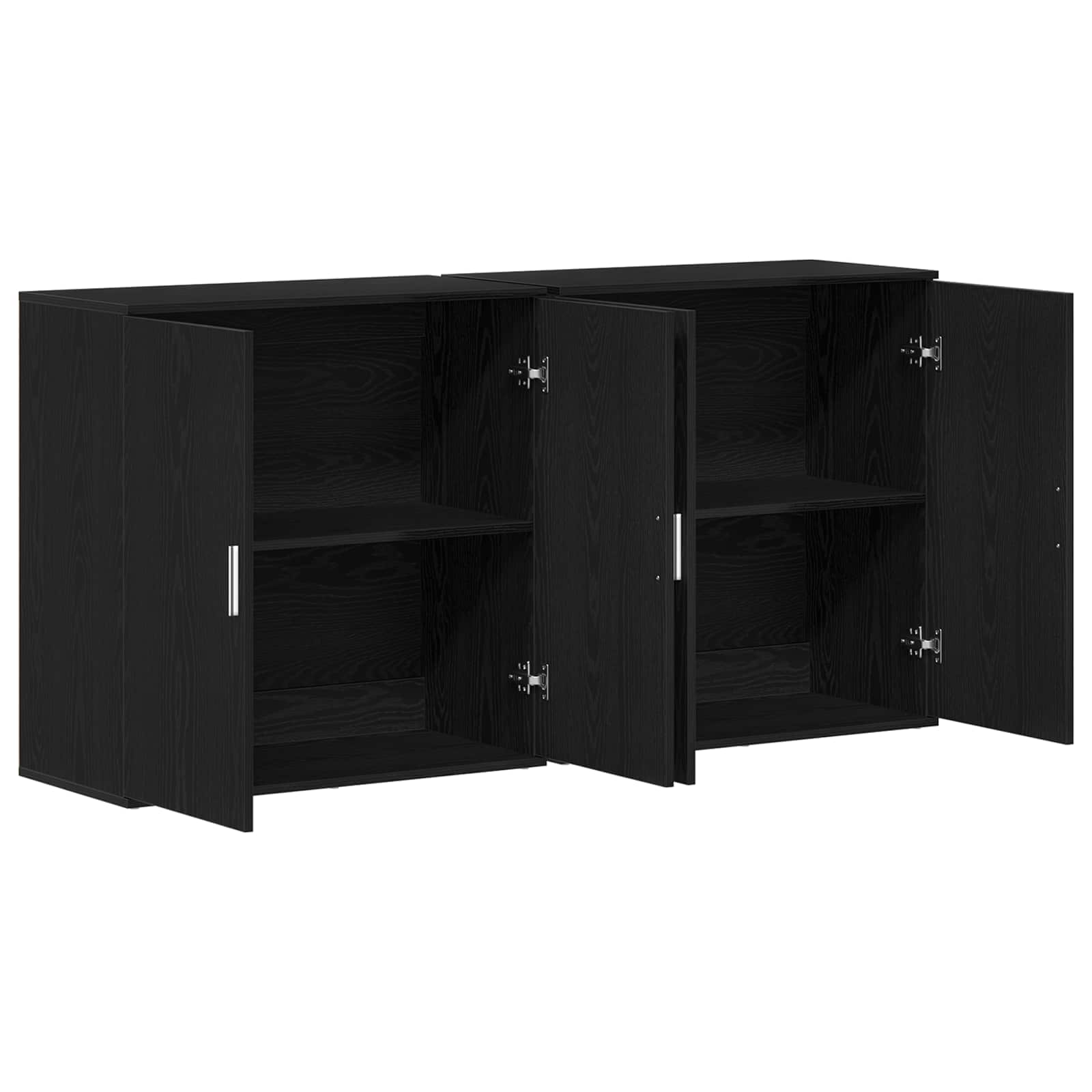Kreveta 2 pcs Crni hrast 79 x 38 x 80 cm Konstruirano drvo