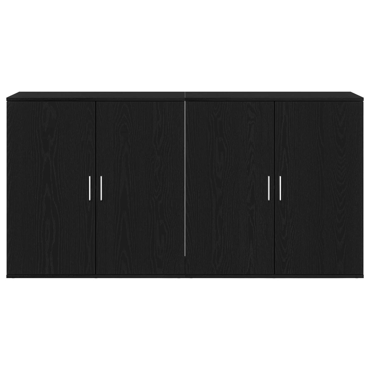 Kreveta 2 pcs Crni hrast 79 x 38 x 80 cm Konstruirano drvo