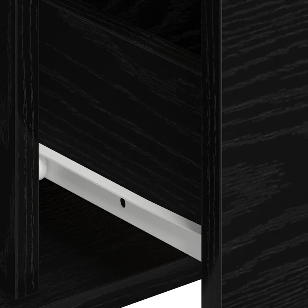 Kreveta 2 pcs Crni hrast 60 x 31 x 84 cm Konstruirano drvo