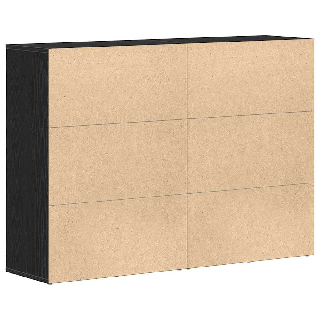 Kreveta 2 pcs Crni hrast 60 x 31 x 84 cm Konstruirano drvo