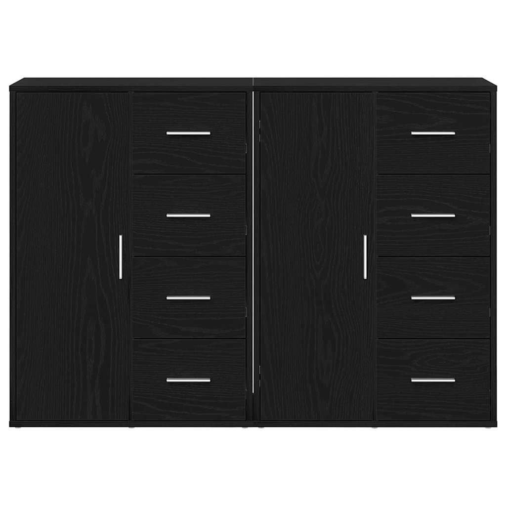 Kreveta 2 pcs Crni hrast 60 x 31 x 84 cm Konstruirano drvo