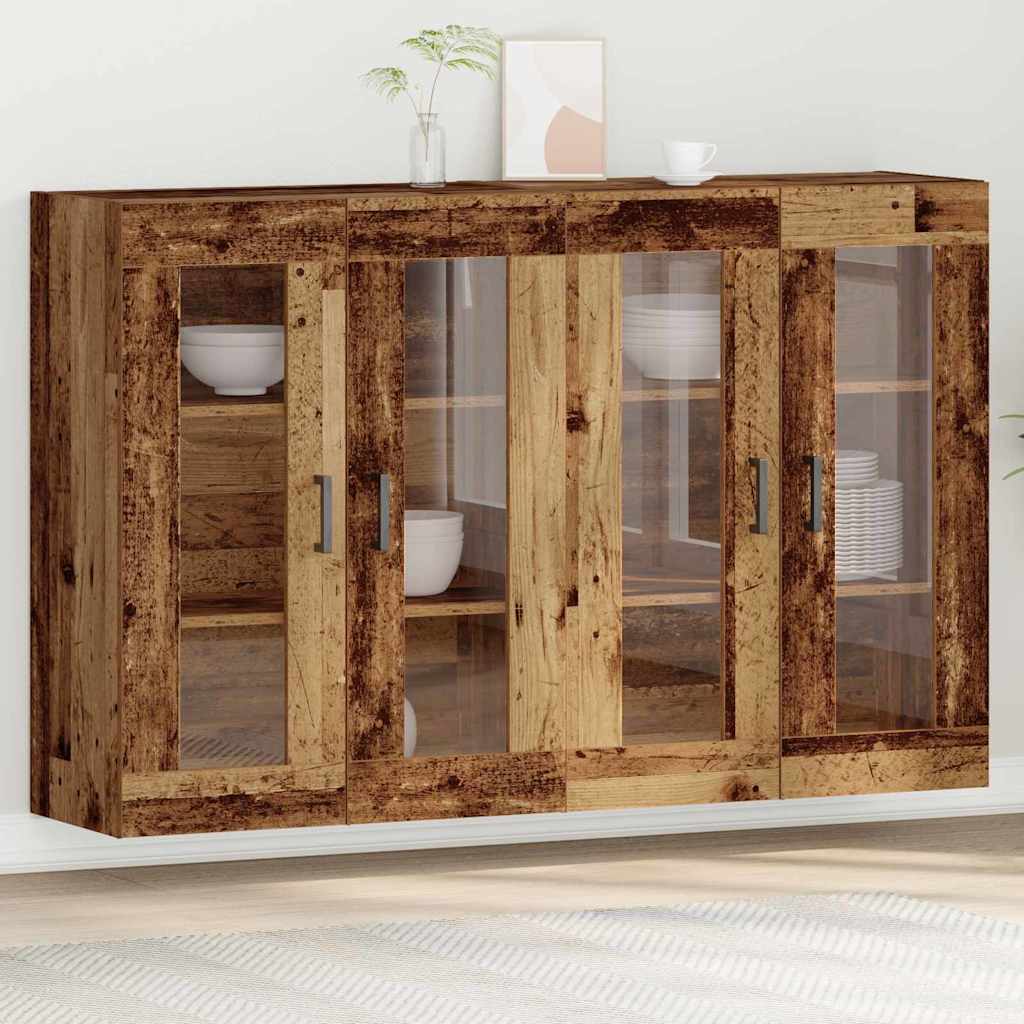 Zidni ormari 2 pcs Staro drvo 69,5 x 34 x 90 cm