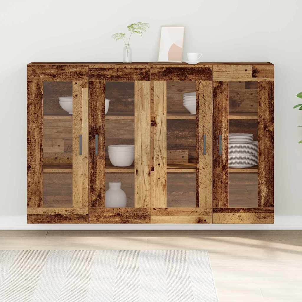 Zidni ormari 2 pcs Staro drvo 69,5 x 34 x 90 cm
