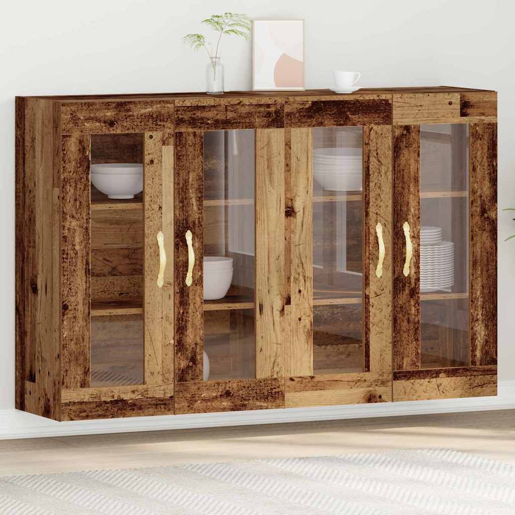 Zidni ormari 2 pcs Staro drvo 69,5 x 34 x 90 cm
