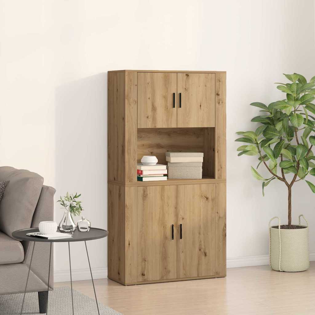 Highboard Umjetnički hrast 80 x 33 x 150 cm Konstruirano drvo