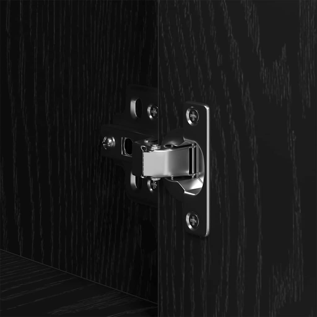 Highboard Crni hrast 80 x 33 x 150 cm Konstruirano drvo