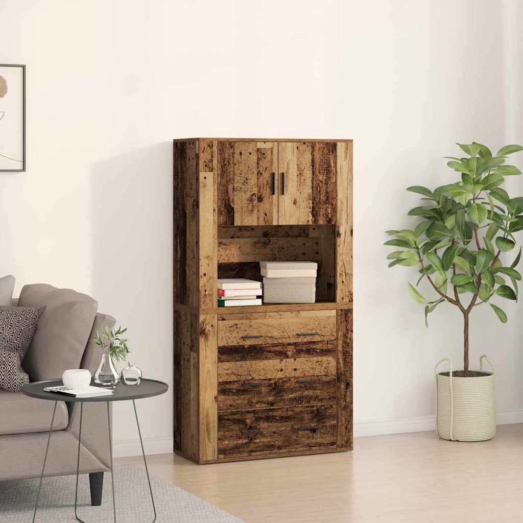 Highboard Staro drvo 80 x 33 x 150 cm Konstruirano drvo