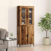 Highboard 2 pcs Staro drvo 69,5 x 34 x 180 cm Konstruirano drvo