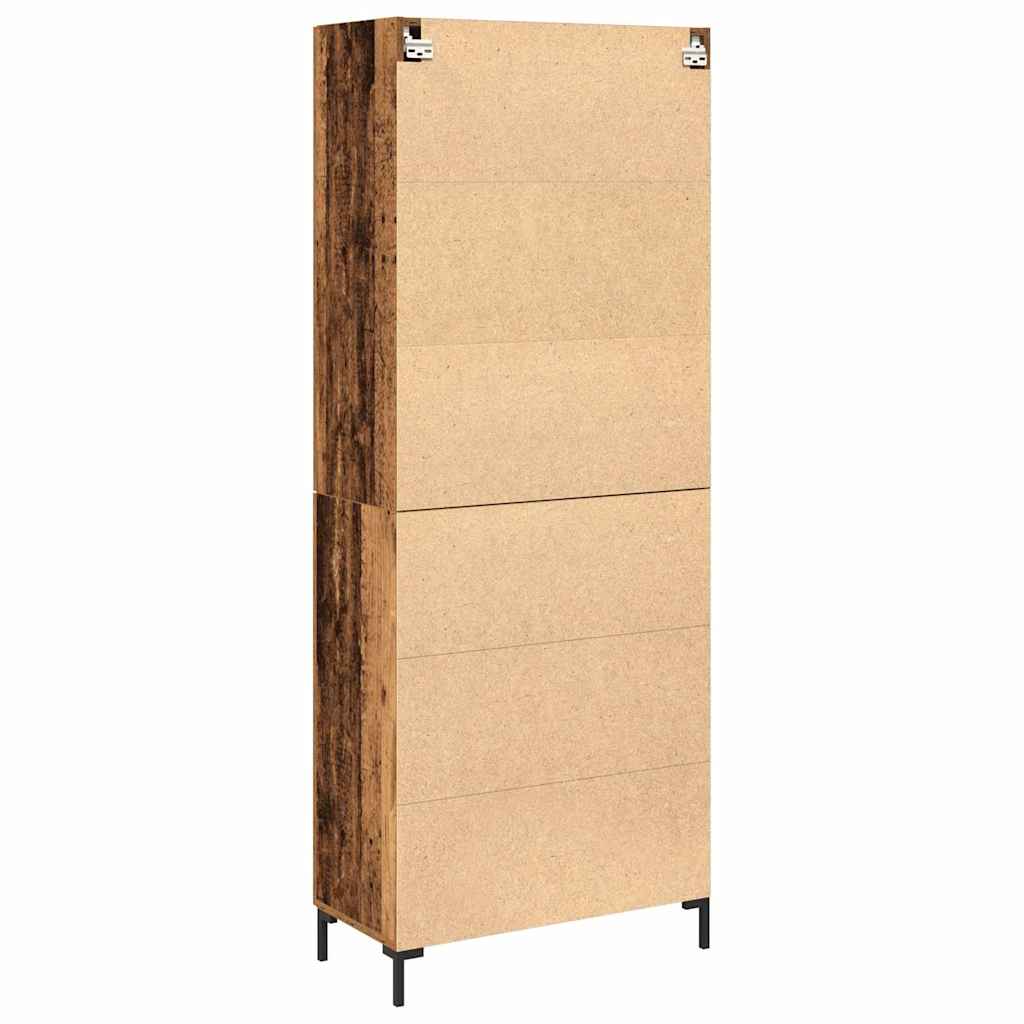 Highboard 2 pcs Staro drvo 69,5 x 34 x 180 cm Konstruirano drvo