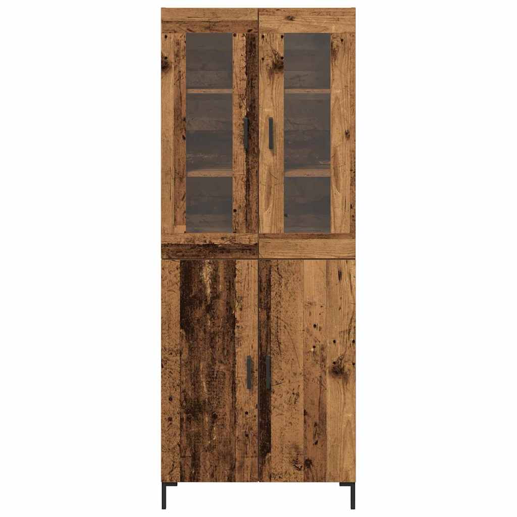 Highboard 2 pcs Staro drvo 69,5 x 34 x 180 cm Konstruirano drvo