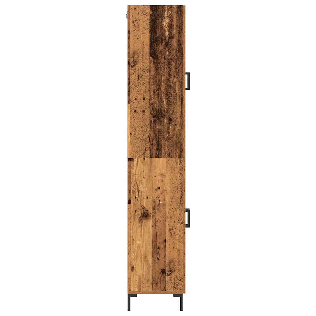 Highboard 2 pcs Staro drvo 69,5 x 34 x 180 cm Konstruirano drvo