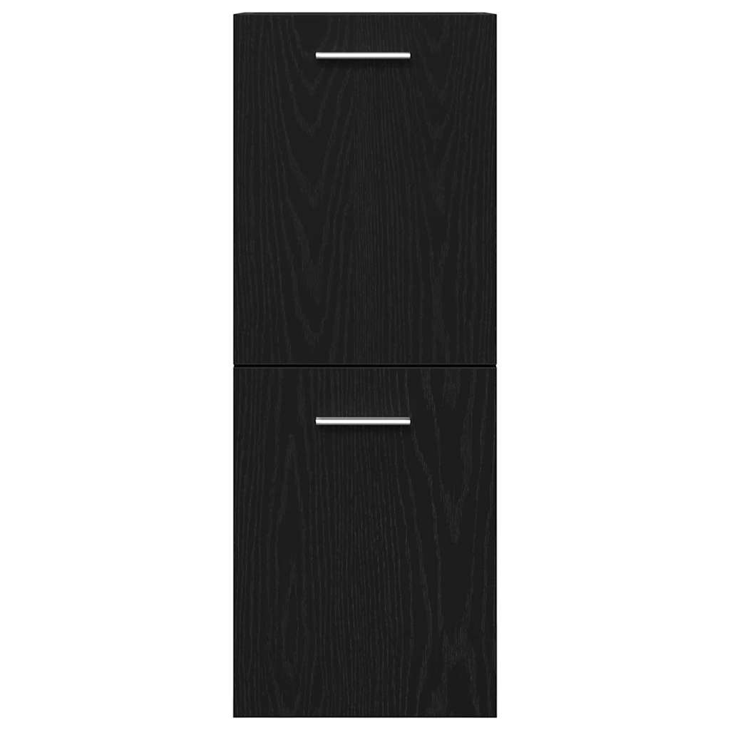 Set namještaja za kupaonicu 4 pcs Crni hrast Konstruirano drvo