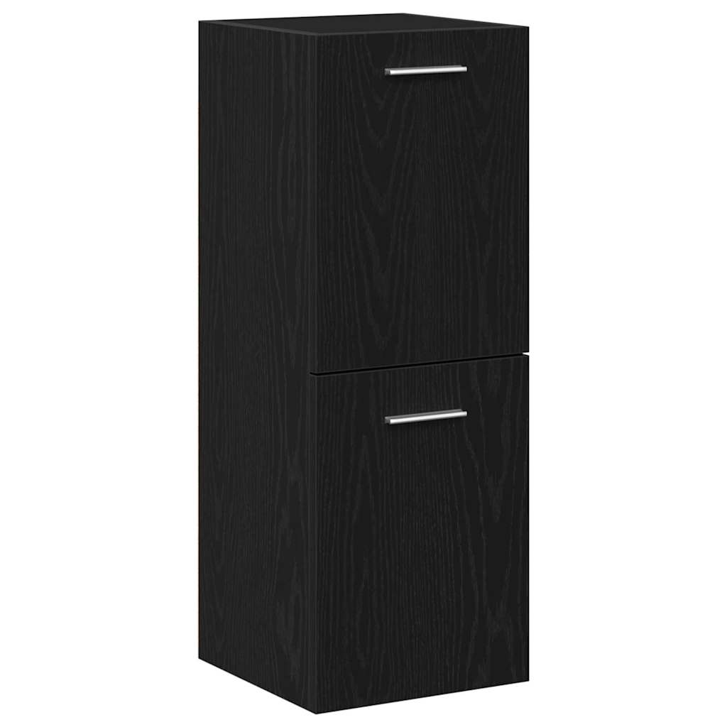 Set namještaja za kupaonicu 4 pcs Crni hrast Konstruirano drvo