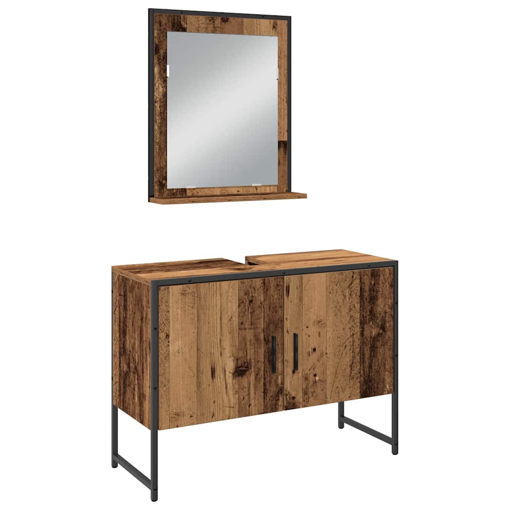 Set namještaja za kupaonicu 4 pcs Smeđa Konstruirano drvo