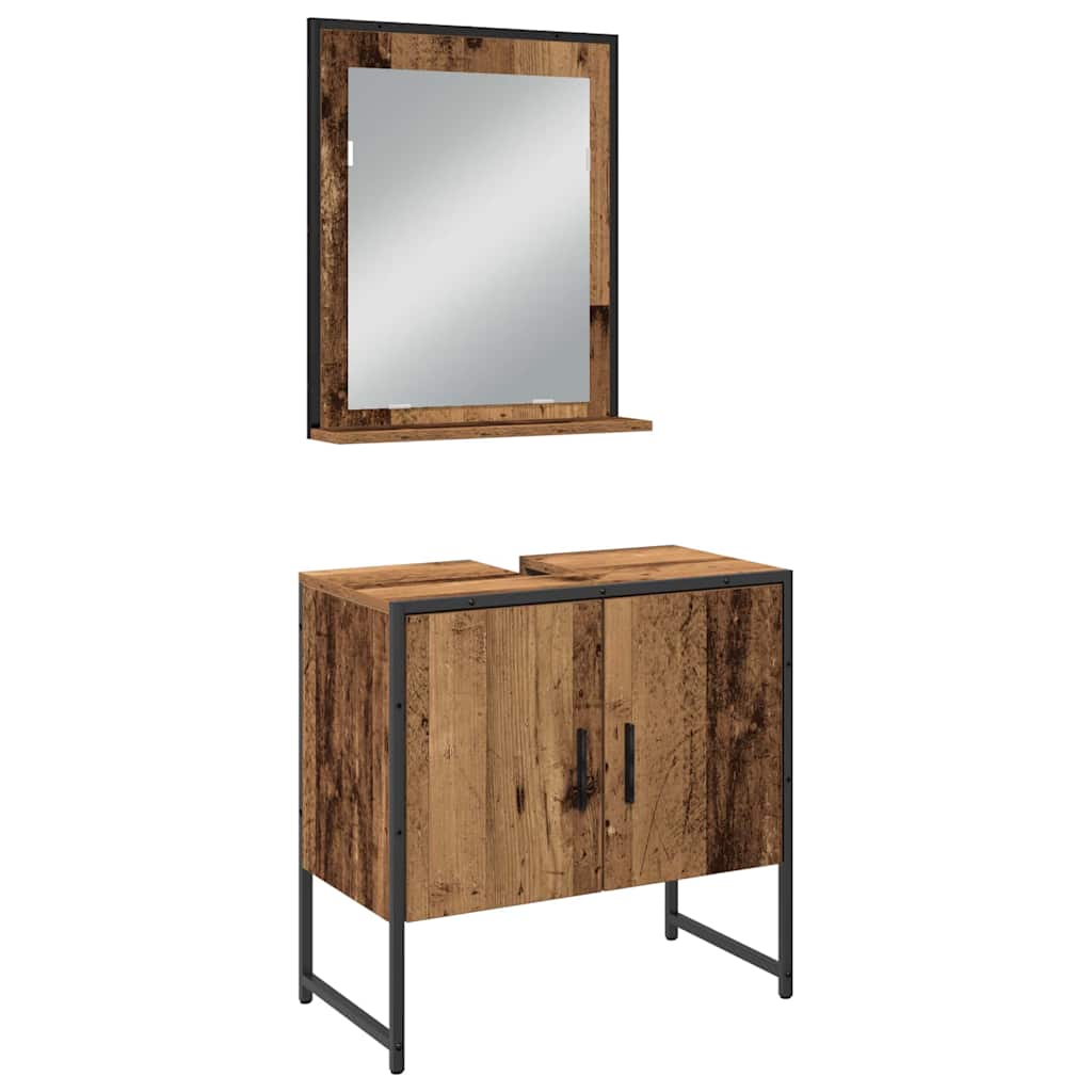 Set namještaja za kupaonicu 4 pcs Smeđa 33 x 33 x 185.5 cm