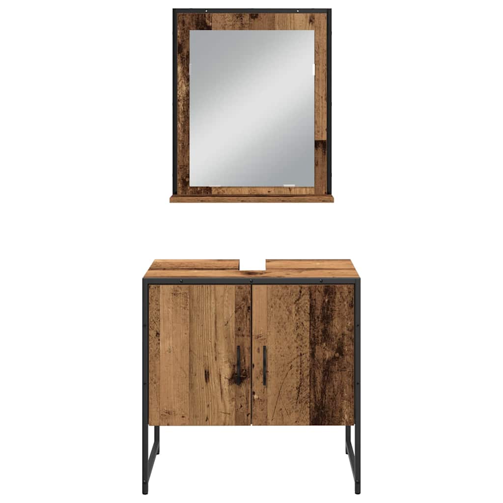 Set namještaja za kupaonicu 4 pcs Smeđa 33 x 33 x 185.5 cm