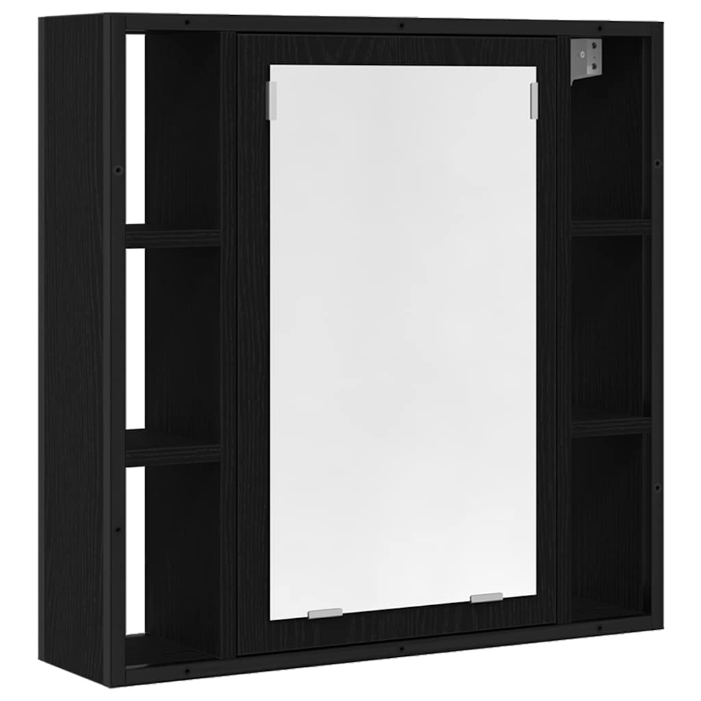Set namještaja za kupaonicu 4 pcs Crni hrast Konstruirano drvo