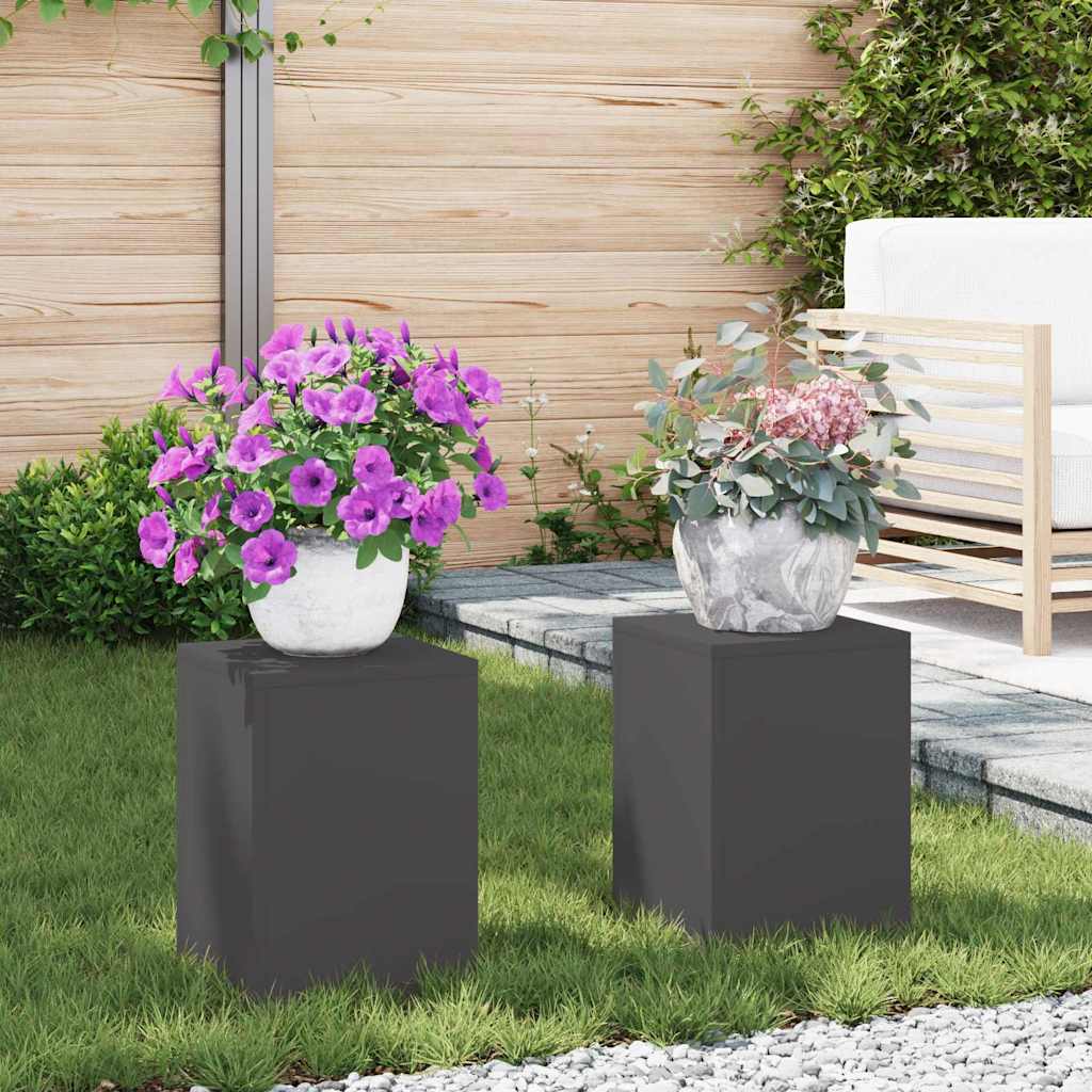 Stalak za biljke 2 pcs Crna 24 x 24 x 35 cm Čelik