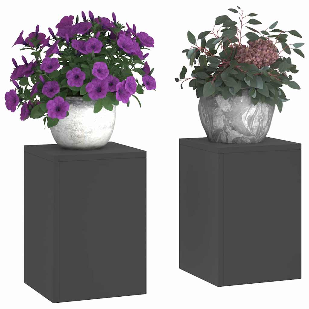 Stalak za biljke 2 pcs Crna 24 x 24 x 35 cm Čelik